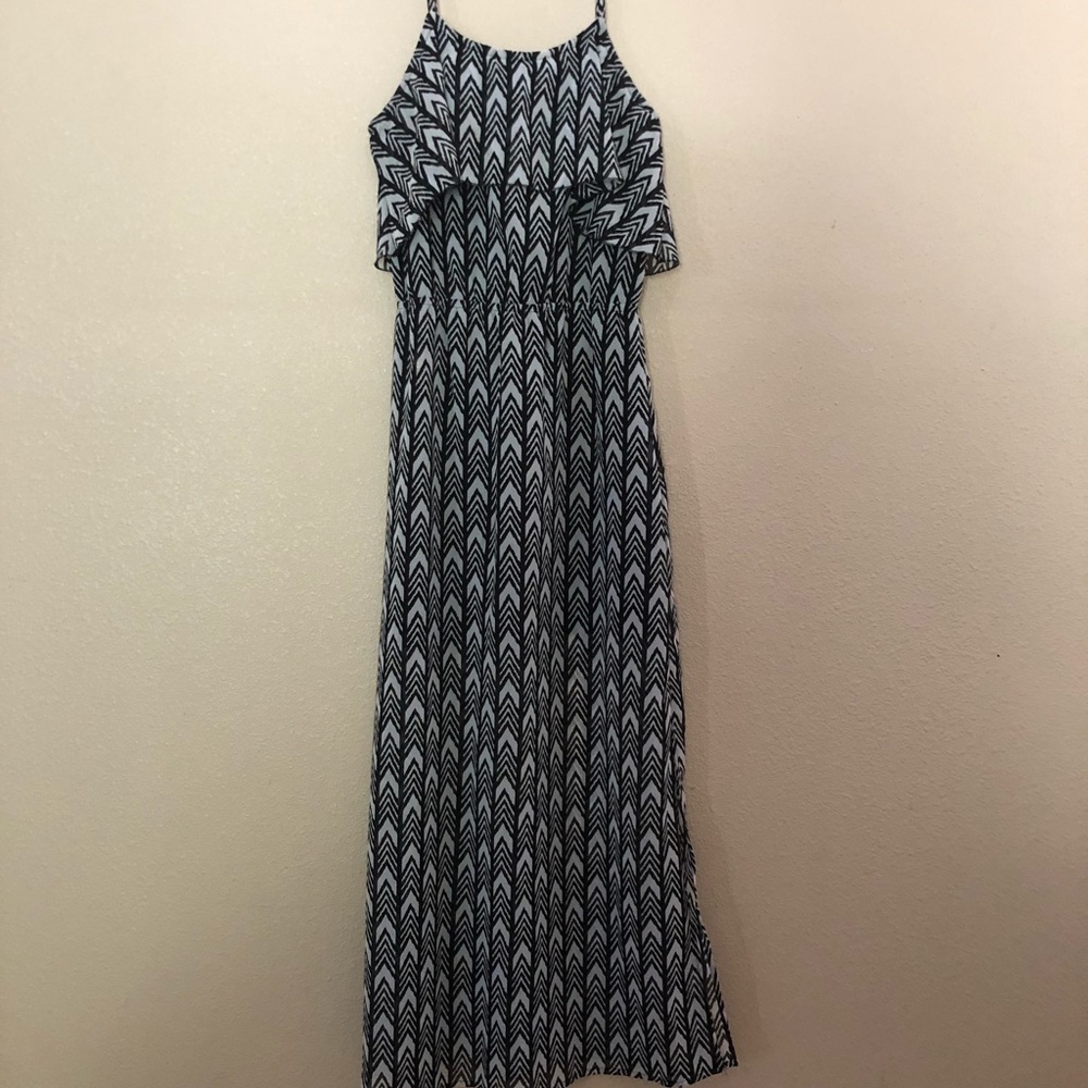 Black and white chevron maxi